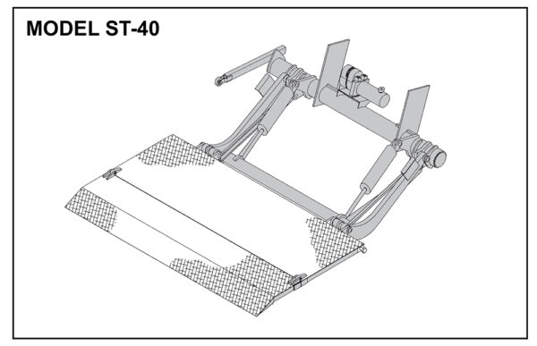 Thieman ST - 40 Series Steel Platform Stowaway Tailgate (84 x 40 + 10)
