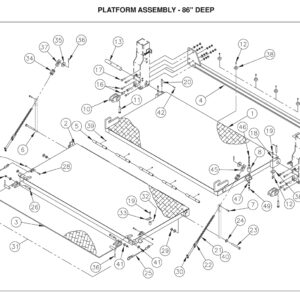 TDR 44/55/66 Deep Platform Assembly (86 Inches) Diagram
