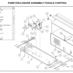 TDR 44/55/66 Pump Enclosure Assembly (Toggle Control) Diagram
