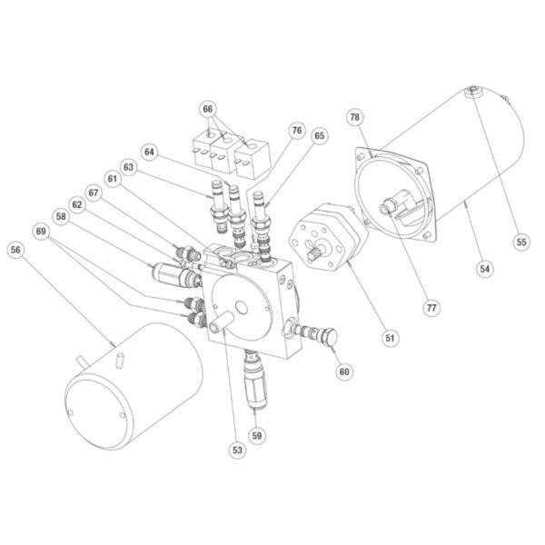 Buyers SnowDogg Discontinued Models TE75-90 Hydraulics Diagram