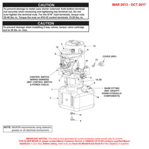 Maxon TE-20 (Mar 2013 - Oct 2017) Gravity Down 12VDC Power Unit Diagram