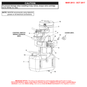 Maxon TE-20 (Mar 2013 - Oct 2017) Gravity Down 24VDC Power Unit Diagram