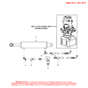 Maxon TE-20 (Mar 2013 - Oct 2017) Power Down Hydraulic Components Diagram
