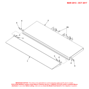 Maxon TE-20 (Mar 2013 - Oct 2017) Platform And Flipover Wedge Assembly Diagram
