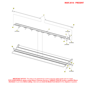 Maxon TE-25DC (Mar 2018 - Present) Aluminum Platform Flipover With Single Cart Stop Diagram