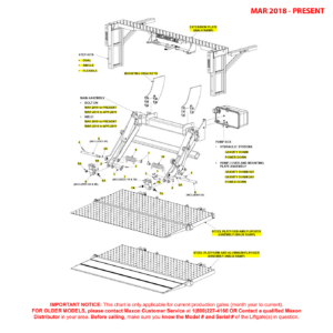 Maxon TE-25DC (Mar 2018 - Present) Final Assembly With Steel Platform Walk Ramp Diagram