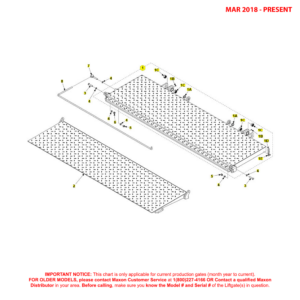 Maxon TE-25DC (Mar 2018 - Present) Steel Platform And Flipover Assembly Diagram