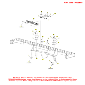 Maxon TE-25DC (Mar 2018 - Present) Walk Ramp Extension Plate Diagram