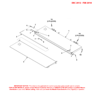 Maxon TE-33 (Dec 2012 - Feb 2018) Platform Assembly And Flipover Assembly Diagram
