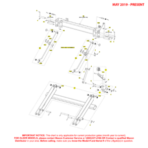 Maxon TE-33 (May 2019 - Present) Weld-On Main Assembly Diagram