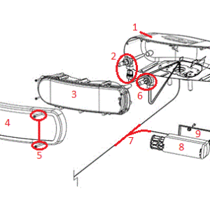 Trip-Edge RT3 Headlight (Driver) (H3732 & Down) Diagram