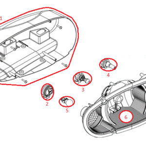 Trip-Edge RT3 Headlight (Passenger) (H3732 & Up) Diagram