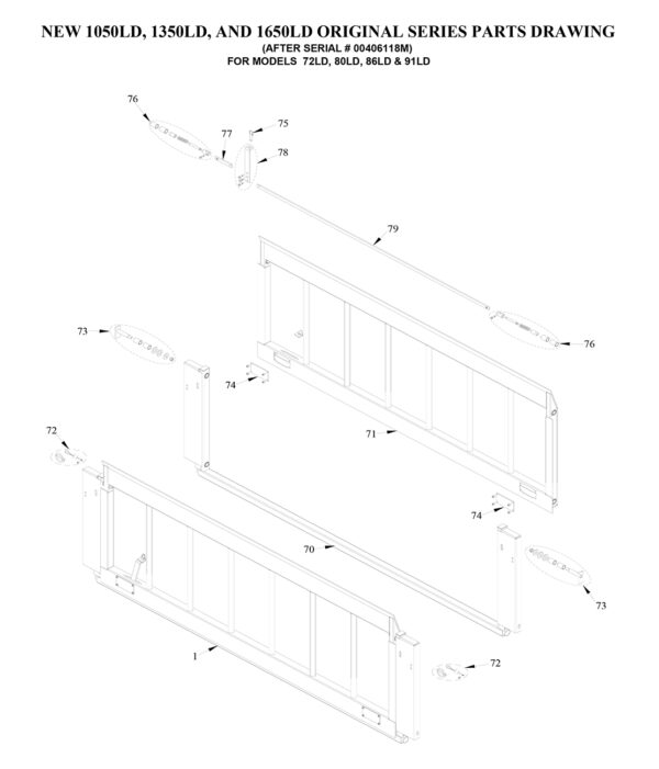 Tommy Gate Original Series Lift-And-Dump Diagram [Flatbed / Stake / Van]