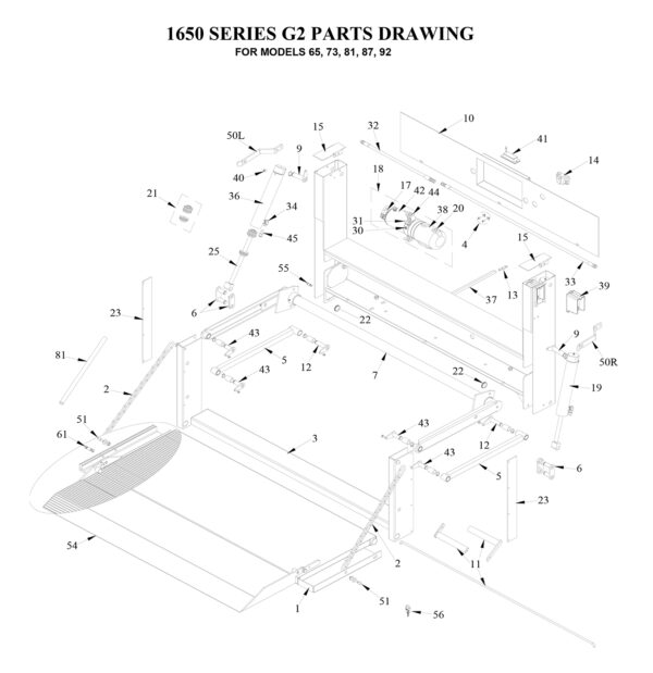 Tommy Gate G2 Series Diagram [Flatbed / Stake / Van / Dump Body]