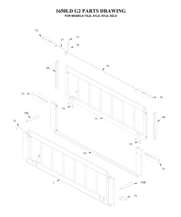Tommy Gate G2 Series Lift-And-Dump Diagram [Flatbed / Stake / Van / Dump Body]