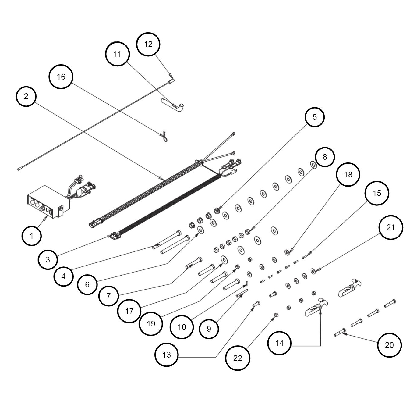 SaltDogg TGS03 Hardware Kit Diagram
