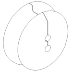 BOSS TGS05765 - TGS 1 Inch Diameter 2 Wire Split Grommet