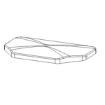 BOSS TGS05802 - 11 Cubic Foot Poly TGS Hopper Cover