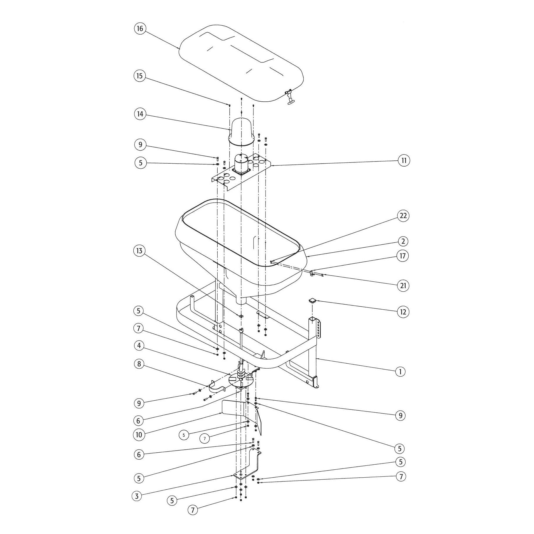 SaltDogg TGS05B Main Assembly Diagram