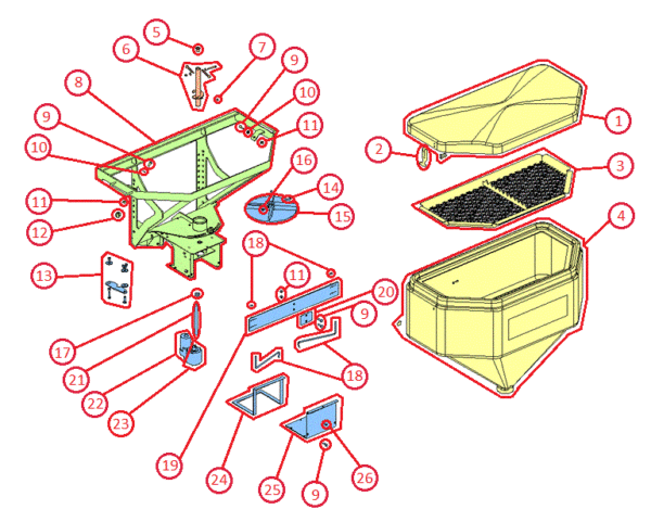 BOSS TGS1100 Main Assembly Diagram