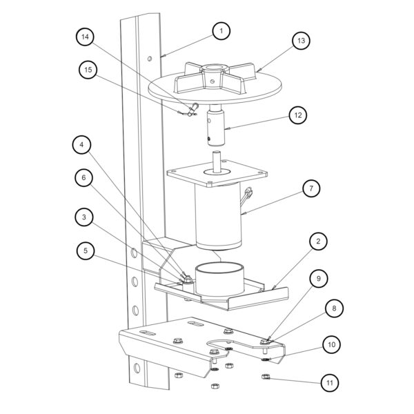 SaltDogg TGSUV1B Motor And Frame Assembly Diagram