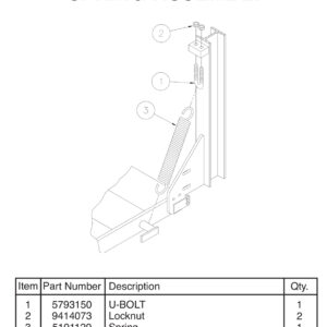 TVLR125/16 And TVLR125A/16A Spring Assembly Diagram