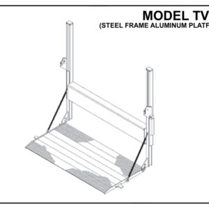 Thieman TVLR - 30 Series Two - Piece Aluminum Platform Railgate (90 x 72 + 18 + 6)