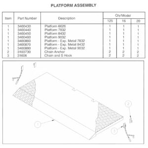 TWL125/16/20 Platform Assembly Diagram