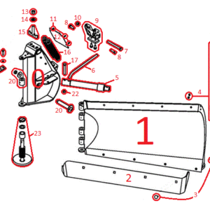 UTV Blade - Power-V Blade Half (Left) Diagram