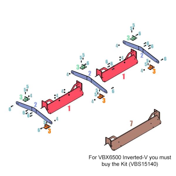 BOSS VBX65/8/9000 Inverted-V Kit Diagram