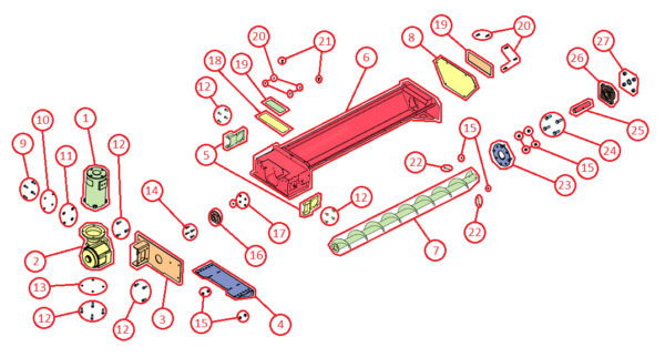 BOSS VBX8000/VBX9000 Auger Assembly Diagram