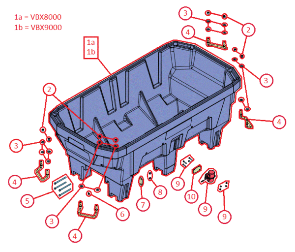 BOSS VBX8/9000 Hopper Diagram