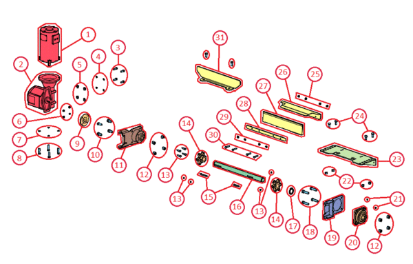 BOSS VBX8000/VBX9000 Pintle Front Diagram