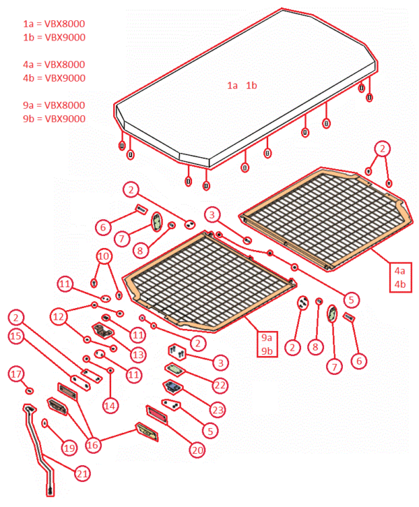 BOSS VBX8000/VBX9000 Screen Diagram