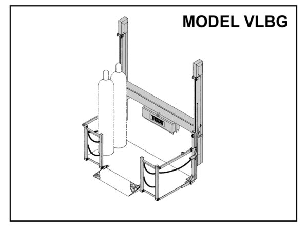Thieman VLBG - 30 Series Steel Platform Bottle Gas Railgate (90 x 36 + 16)