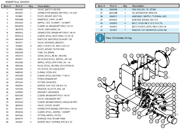 WHASP Tank Assembly with Shroud - G300003 and G300005