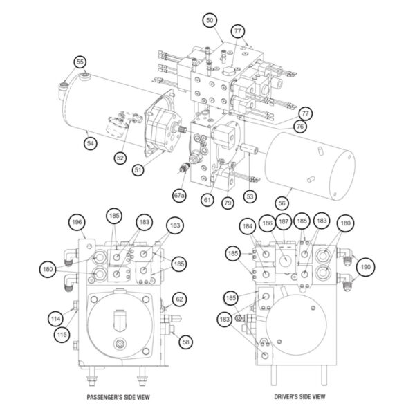 Buyers SnowDogg VUT65 Hydraulics Diagram
