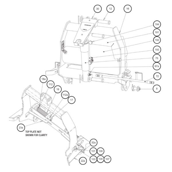 Buyers SnowDogg VUT65 Lift Frame Diagram