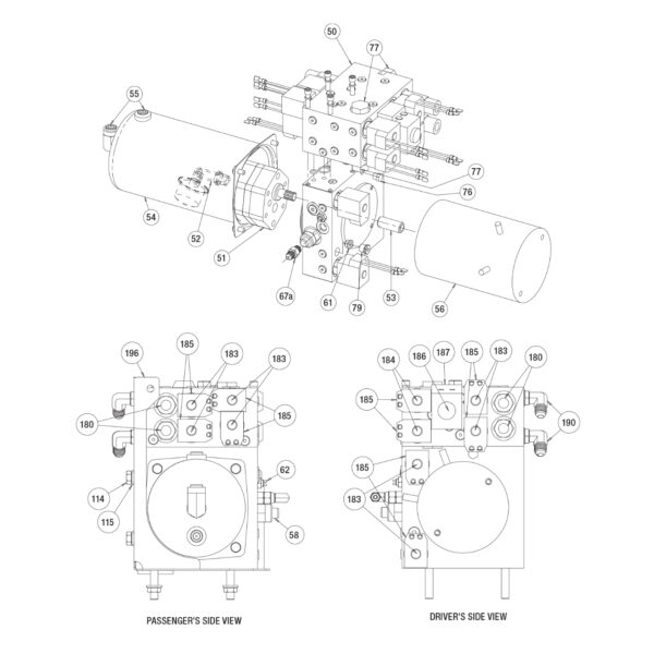 Buyers SnowDogg Discontinued Model VXF95 Hydraulics Diagram
