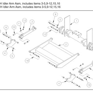 WT 20/30/40 Trunnion Lift Arms And Idler Arms Diagram