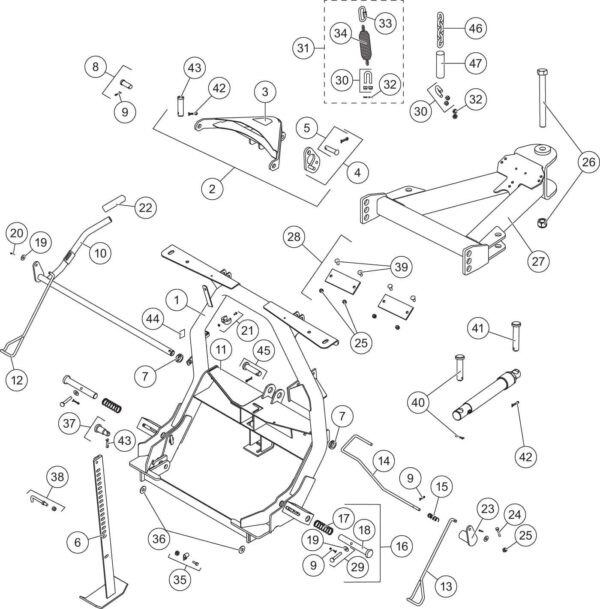 XLS Headgear and A-Frame Diagram