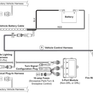 XV2 Vehicle-Side Harness (3-Port 2-Plug) Diagram
