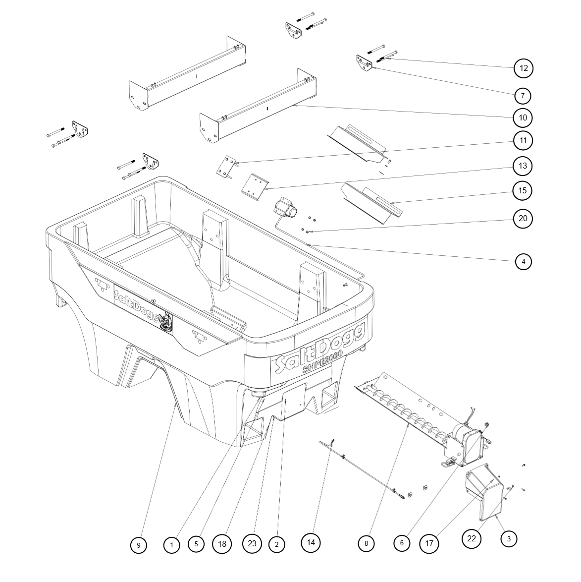 SHPE2000 Hopper Assembly Diagram