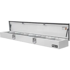 Buyers Products 1702836 – 20×96 Gloss White Steel Top Mount Service Body Truck Tool Box