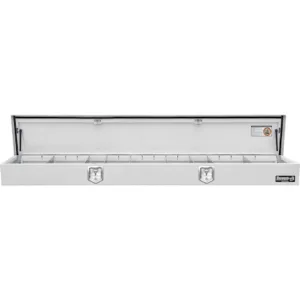 Buyers Products 1702836 – 20×96 Gloss White Steel Top Mount Service Body Truck Tool Box