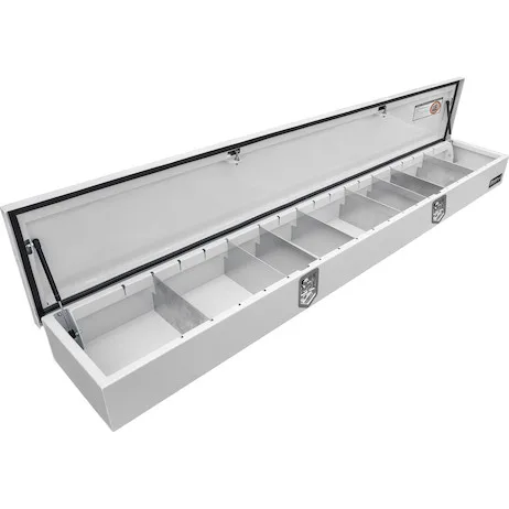 Buyers Products 1702836 - 20x96 Gloss White Steel Top Mount Service Body Truck Tool Box - Image 7