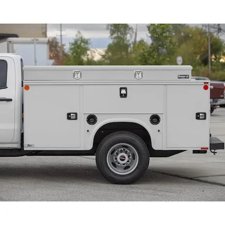 Buyers Products 1702836 - 20x96 Gloss White Steel Top Mount Service Body Truck Tool Box - Image 8