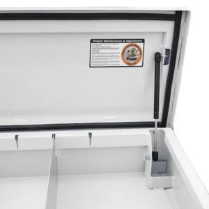 Buyers Products 1702836 – 20×96 Gloss White Steel Top Mount Service Body Truck Tool Box