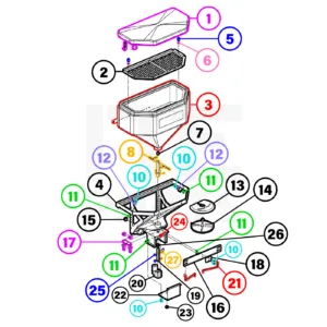 BOSS TGS1100 Hopper Assembly Diagram