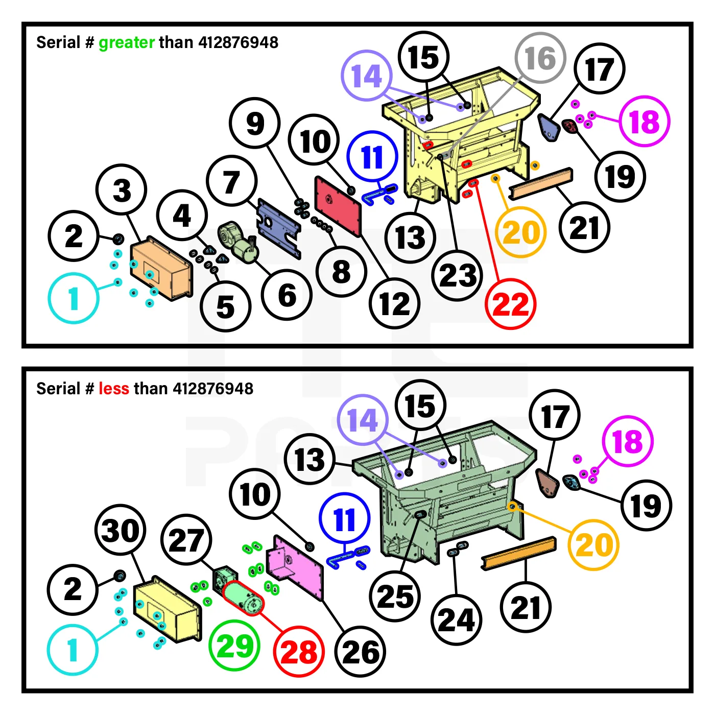 BOSS TGS800 Frame And Motor Assembly Diagram
